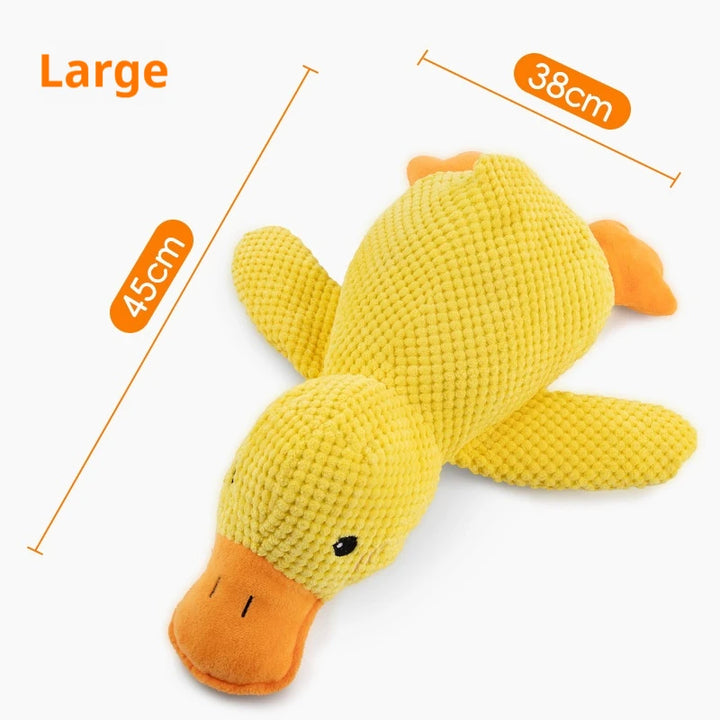 Brinquedo de pelúcia para cachorro, companheiro de dormir, mordida de pato, resistente, moagem de dentes, alívio de som, brinquedo de som de pato by Casa Perfeita