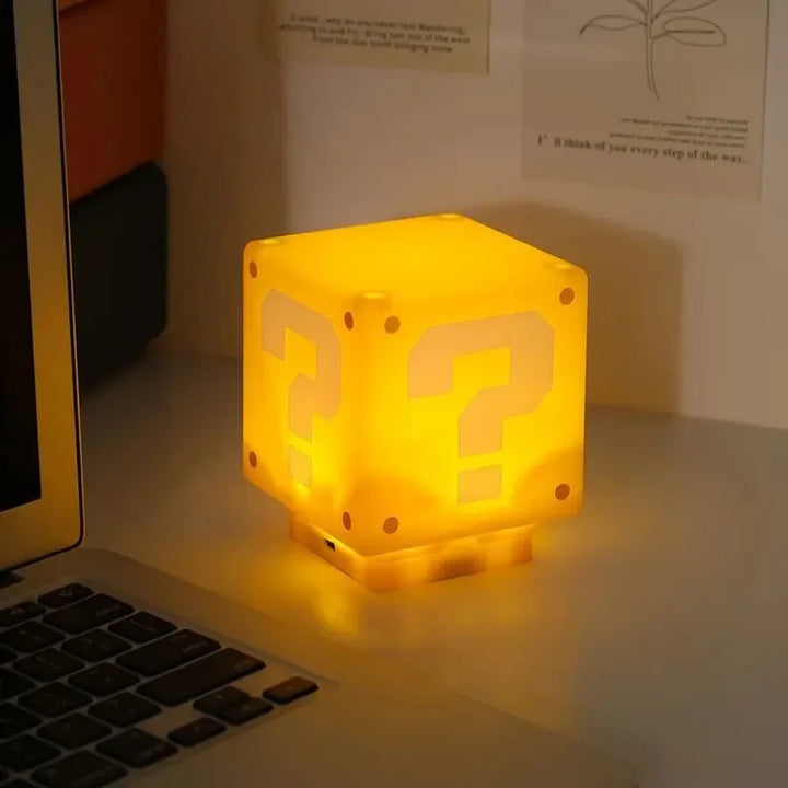 LED Pergunta Mark Brick Night Light com Música