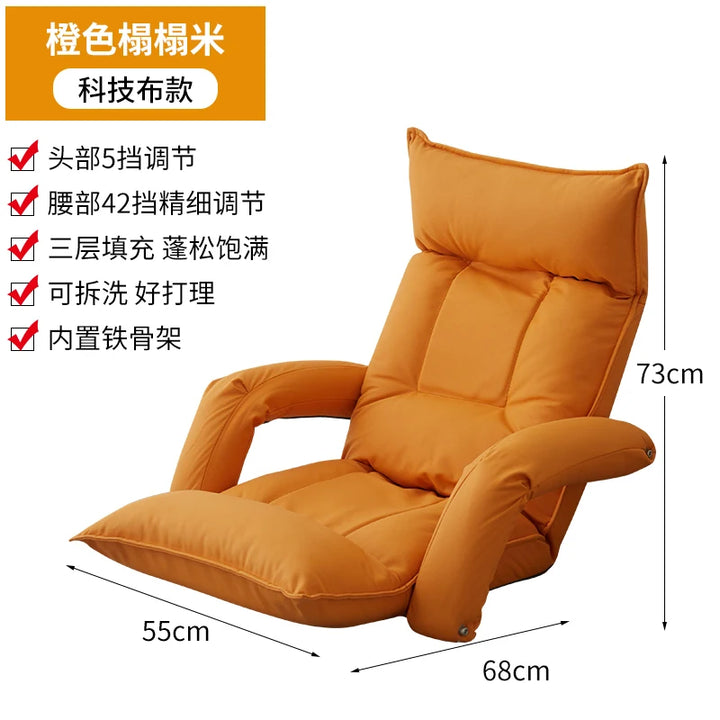 Tatami sofá ajustável dobrável cadeira de escritório preguiçoso multi-posição reclinável durável relaxamento lounge assento conversível sofá by Casa Perfeita