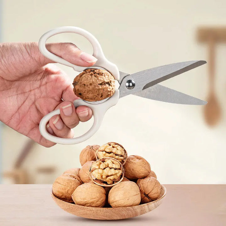 Tesouras de cozinha multiuso, tesoura 2 em 1 de aço inoxidável com descascador de vegetais para ervas, frango, peixe, máquina de lavar louça segura by Casa Perfeita