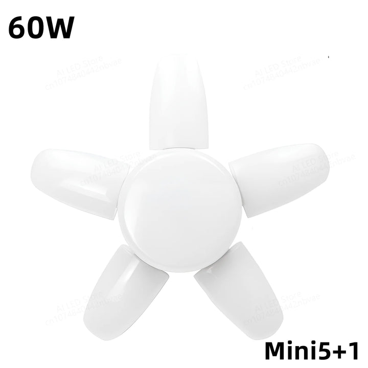 Lâmpada LED dobrável para teto doméstico, lâmpada de lâmina de ventilador, E27, CA 85-265V, CA 220V, CA 110V, 60 W, 80 W, 100 W, 150 W, 200W by Casa Perfeita
