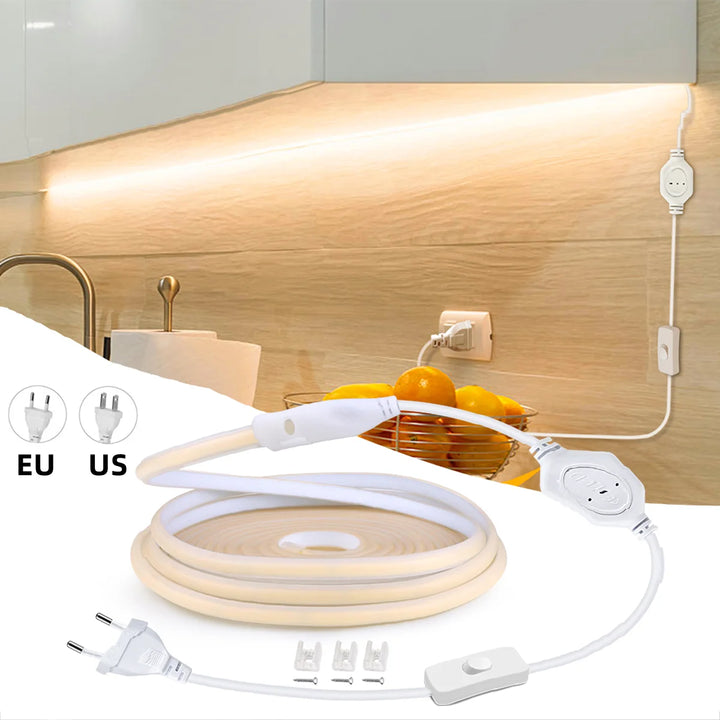 Fita De LED COB 288 LEDs Por M 110 220V CRI RA90 Ao Ar Livre