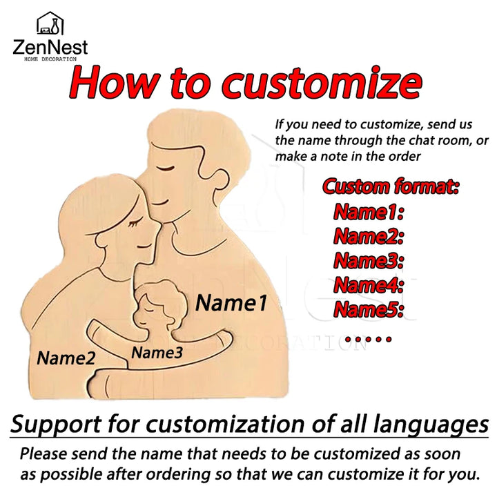 Quebra Cabeças Personalizados de Madeira para Casa Presentes