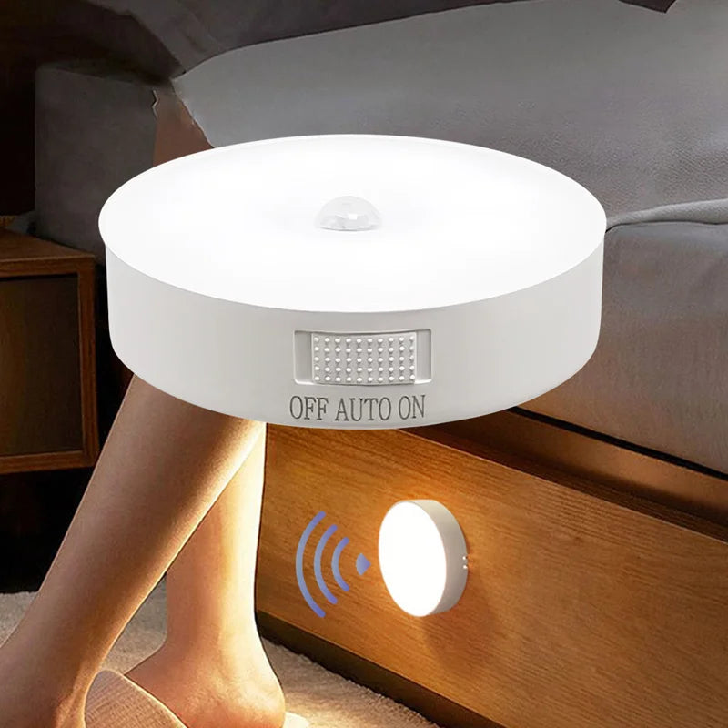 Sensor de movimento luz usb recarregável luz noturna lâmpada led para cozinha quarto escadas corredor armário guarda-roupa nightlight by Casa Perfeita