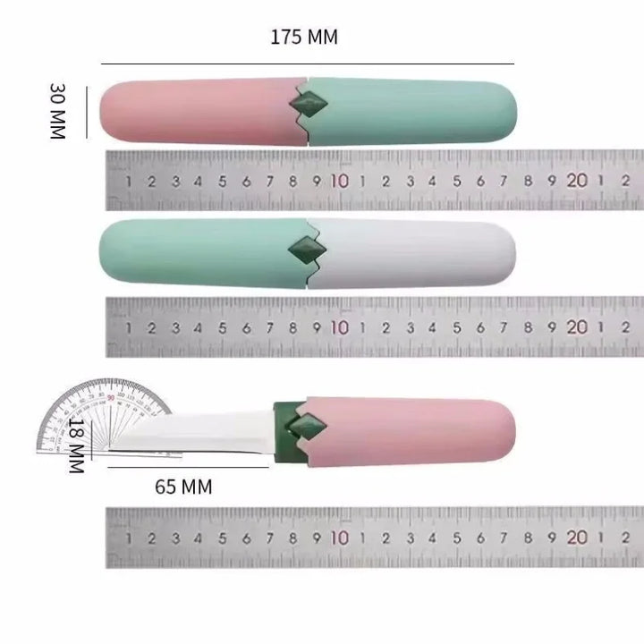 Faca de frutas multiuso 2 em 1, faca de descascar frutas de ponta dupla, dormitório, ferramenta de descascar multiuso by Casa Perfeita
