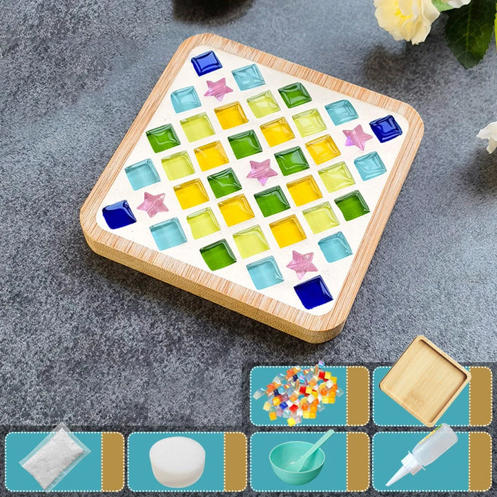 Tapete de Copos Mosaico Bambu Feito KittenBaby Infantil