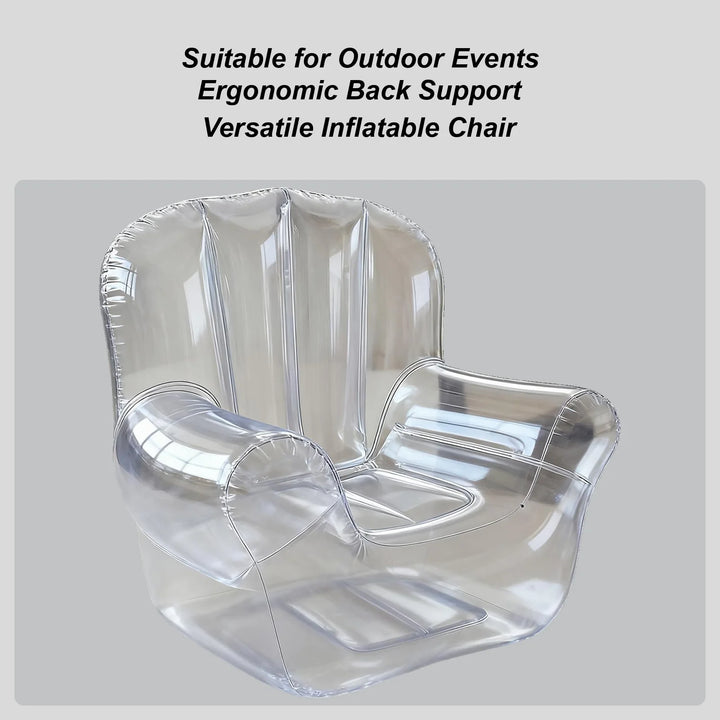 Assento De Sofá Inflável Transparente De PVC Para Adultos