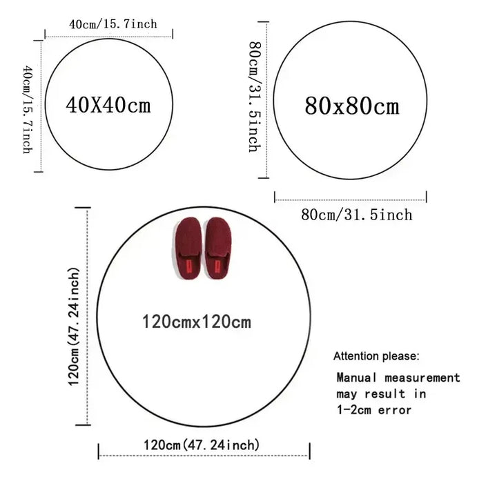 Tapete Redondo 3D Ilusão Visual Espiral Preto Moderno