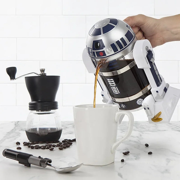Moka R2D2 Manual Inox 960ml Ideal Para Escritório Star Wars
