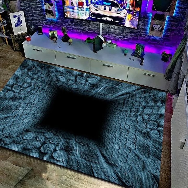 Capacho Ilusão Óptica 3D Antiderrapante Bem Vindo Porta