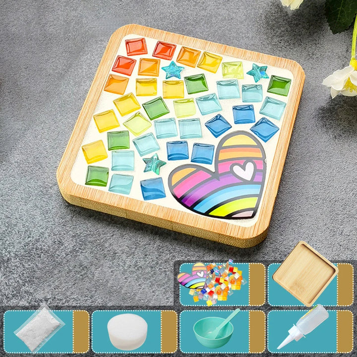 Tapete de Copos Mosaico Bambu Feito KittenBaby Infantil