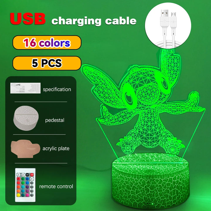 Led night light ilusão ponto lâmpadas de controle remoto toque inteligente decoração do quarto casa lâmpada natal dia dos namorados presentes aniversário by Casa Perfeita