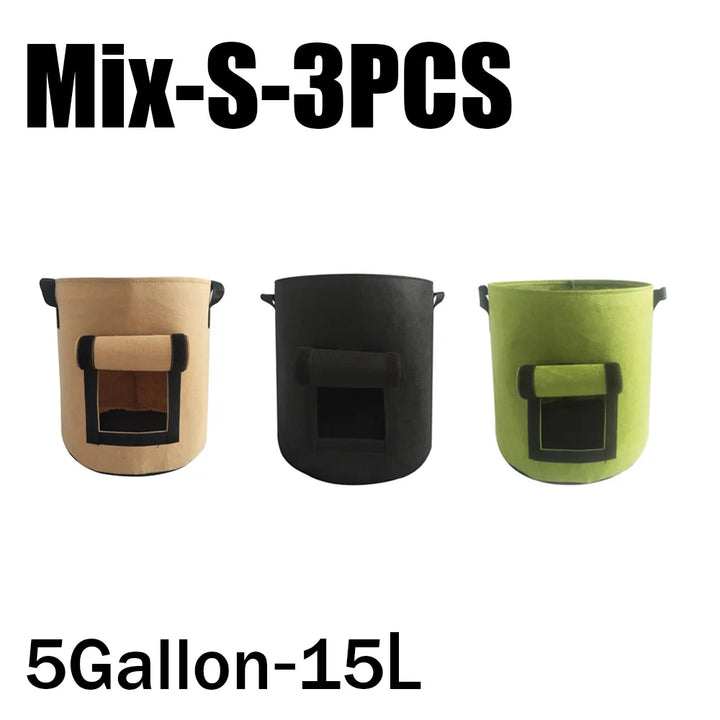 Planta de Feltro Crescer Sacos, Tecido não tecido, Garden Potato Pot, Estufa Vegetal Growing Bags, Hidratante, Ferramentas verticais, 3 estilos by Casa Perfeita