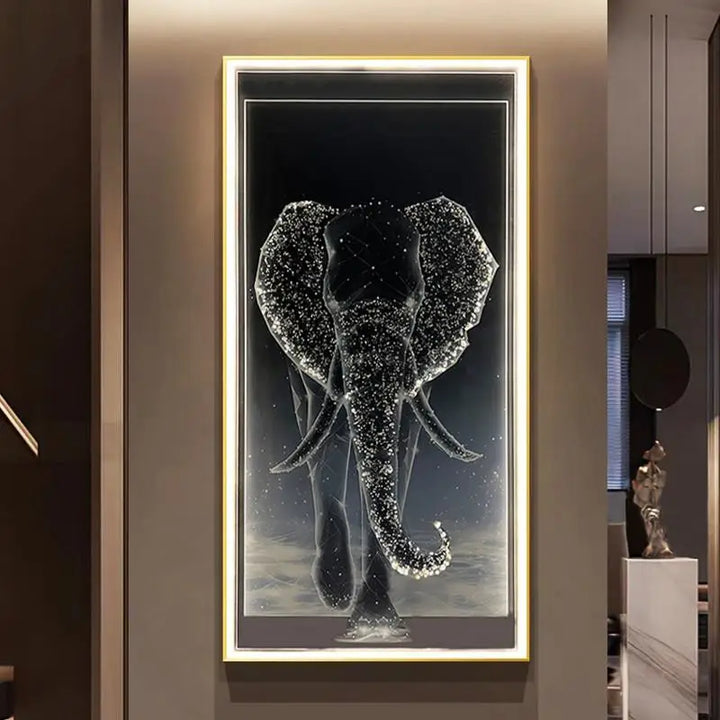 Pintura decorativa luxuosa do hall de entrada do elefante-lite, lâmpada de parede da sala de estar de estilo moderno, pintura de luz led de alta qualidade do corredor by Casa Perfeita