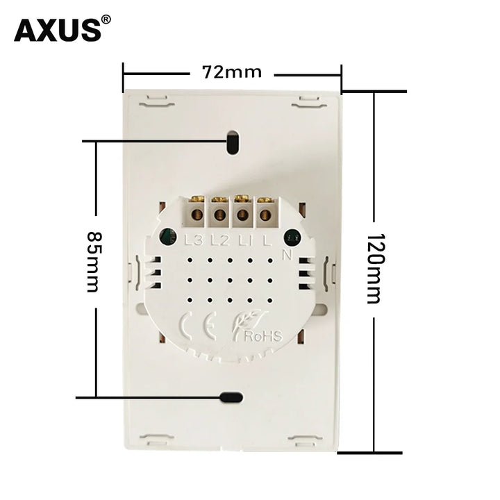 AC100-240 interruptor de toque alimentação led painel interruptores luz parede temperado preto branco cristal vidro 1/2/3 gang interruptor