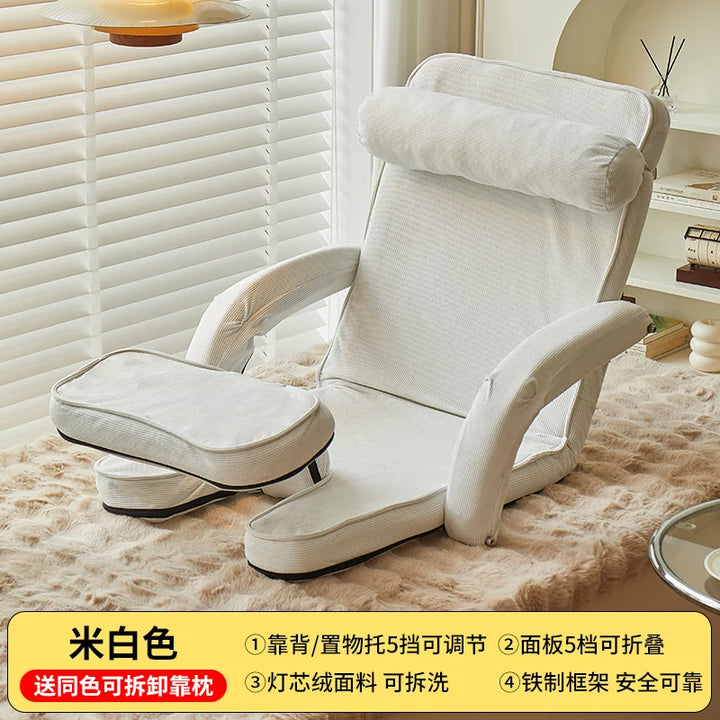 Tatami sofá ajustável dobrável cadeira de escritório preguiçoso multi-posição reclinável durável relaxamento lounge assento conversível sofá by Casa Perfeita