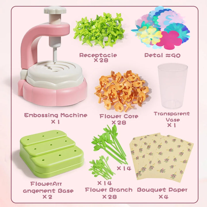 Kit Flores Artificiais Faça Você Mesmo Gravação Infantil