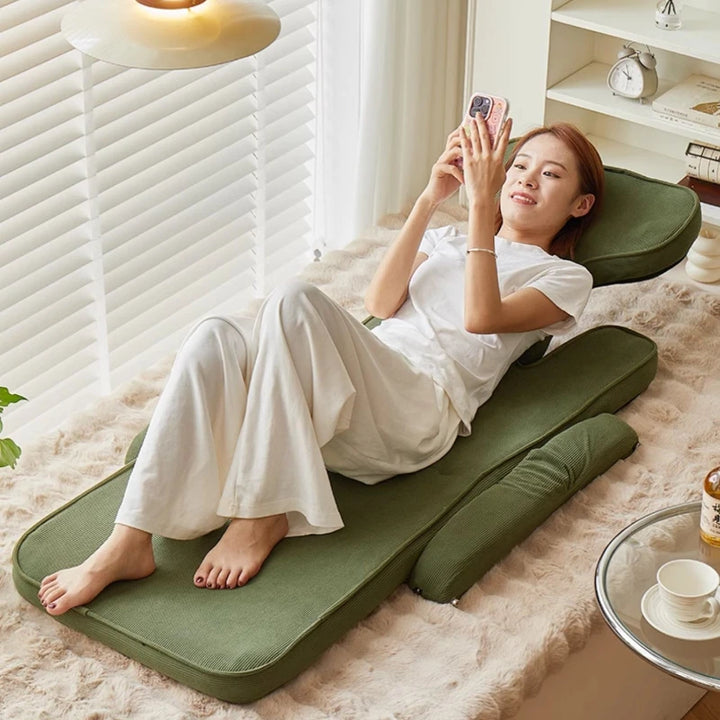 Tatami sofá ajustável dobrável cadeira de escritório preguiçoso multi-posição reclinável durável relaxamento lounge assento conversível sofá by Casa Perfeita