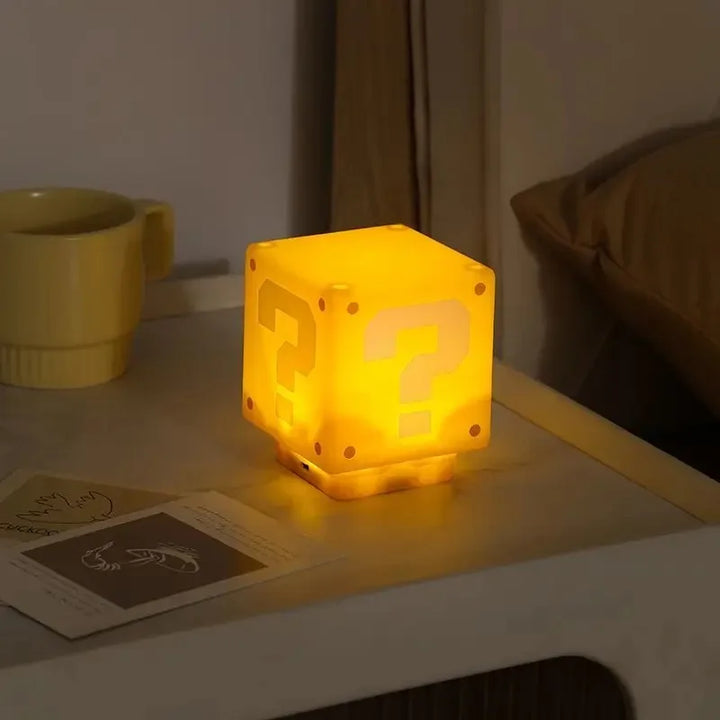 LED Pergunta Mark Brick Night Light com Música