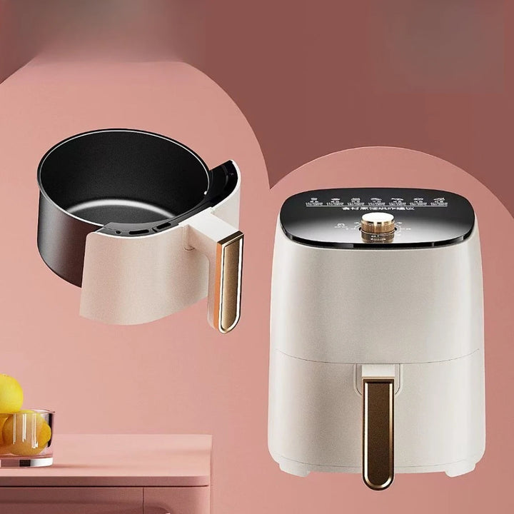 Fritadeira de ar - Fritadeira de grande capacidade de 5L para uso doméstico, máquina de cozimento inteligente, fritadeira elétrica multifuncional, forno