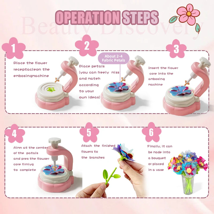 Kit Flores Artificiais Faça Você Mesmo Gravação Infantil