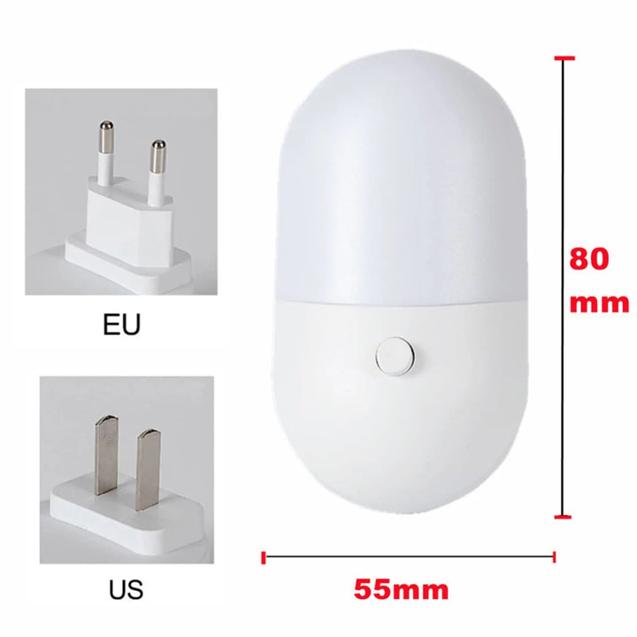 Cabeceira LED Night Light, UE EUA Plug, Lâmpada Do Quarto, Home Supply, Presente, 220V AC by Casa Perfeita