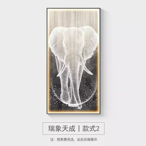 Pintura decorativa luxuosa do hall de entrada do elefante-lite, lâmpada de parede da sala de estar de estilo moderno, pintura de luz led de alta qualidade do corredor by Casa Perfeita