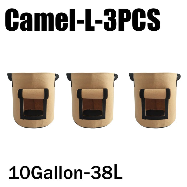 Planta de Feltro Crescer Sacos, Tecido não tecido, Garden Potato Pot, Estufa Vegetal Growing Bags, Hidratante, Ferramentas verticais, 3 estilos by Casa Perfeita