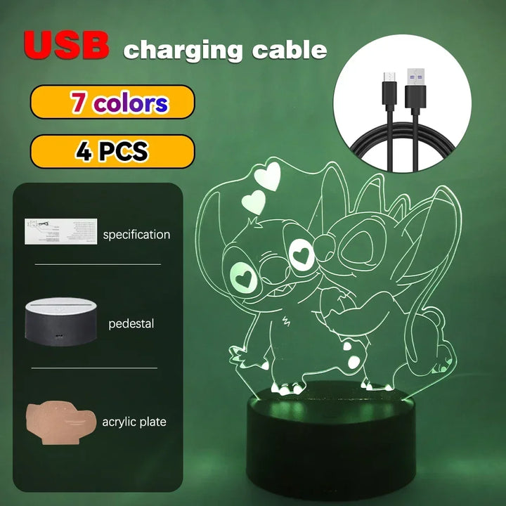 Led night light ilusão ponto lâmpadas de controle remoto toque inteligente decoração do quarto casa lâmpada natal dia dos namorados presentes aniversário by Casa Perfeita