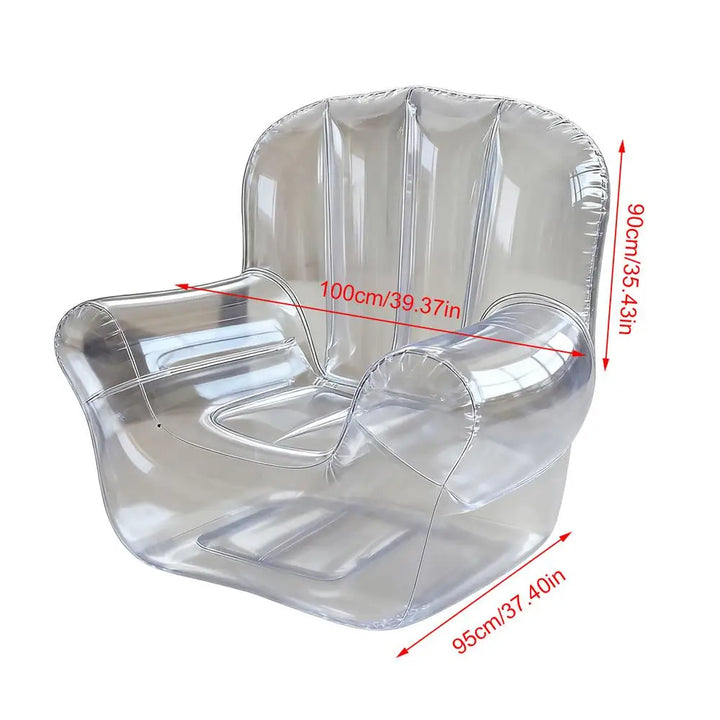 Assento De Sofá Inflável Transparente De PVC Para Adultos