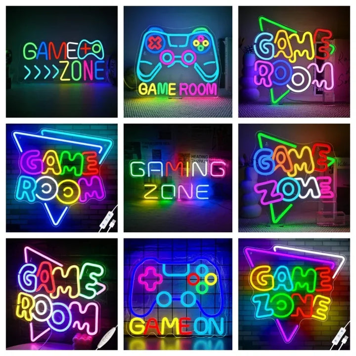 Luz Néon Parede LED para Quarto Gamer Infantil Brilho Suave