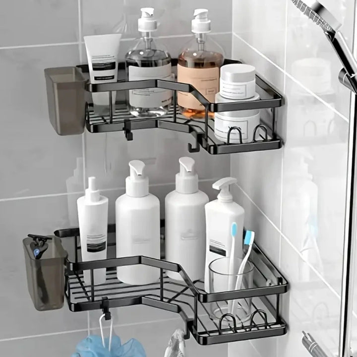 Prateleira Triangular Inoxidável Sem Furos Prática Banheiro