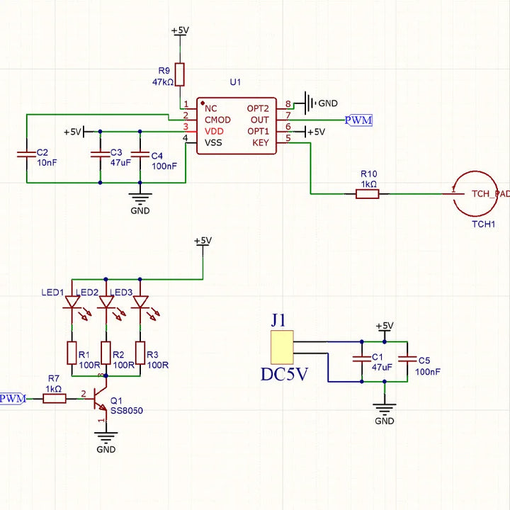 Kit Eletrônica Diy Toque Brilho Contínuo Para Makers