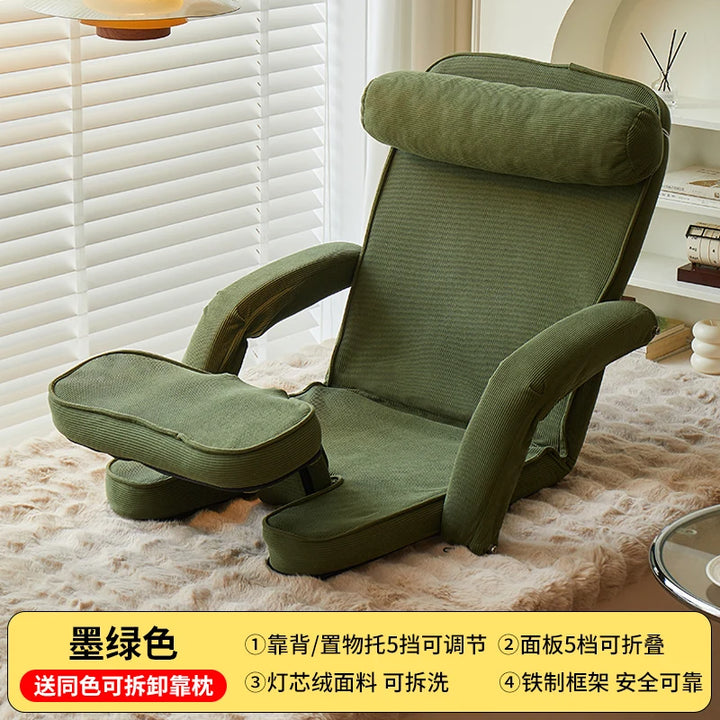 Tatami sofá ajustável dobrável cadeira de escritório preguiçoso multi-posição reclinável durável relaxamento lounge assento conversível sofá by Casa Perfeita