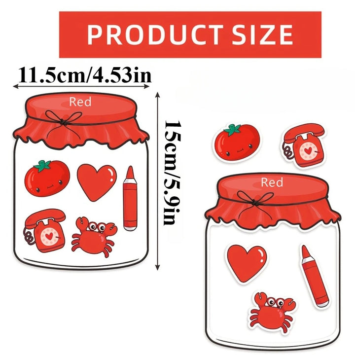 Conjunto Magnético Classificação Por Cores Frutas Infantil