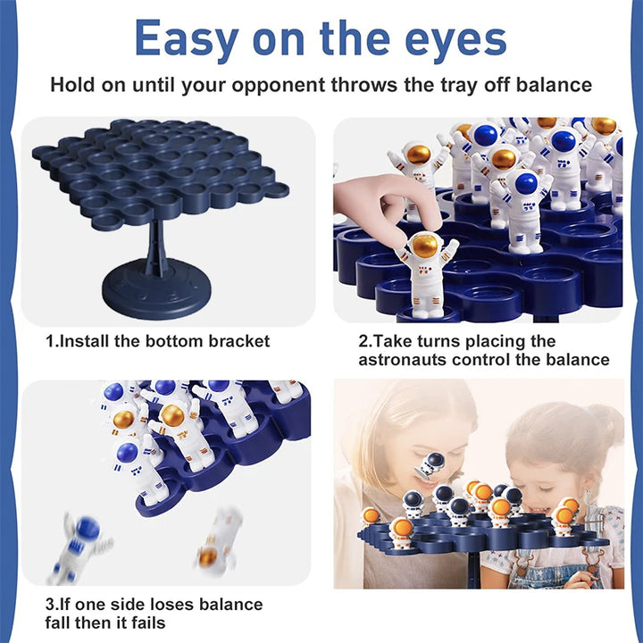 Astronauta Equilíbrio Árvore 3D Puzzle Pai Filho Desafio