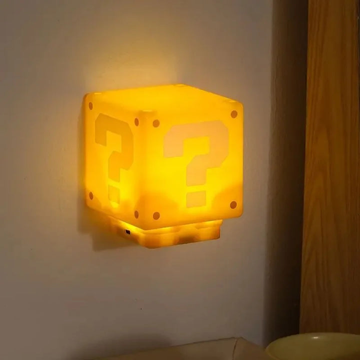 LED Pergunta Mark Brick Night Light com Música