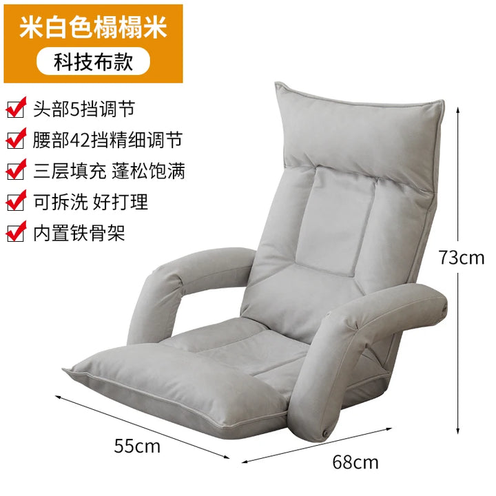 Tatami sofá ajustável dobrável cadeira de escritório preguiçoso multi-posição reclinável durável relaxamento lounge assento conversível sofá by Casa Perfeita