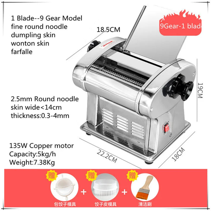 Máquina de Macarrão Elétrica BJ Compacta Lâmina Única para Famílias by Casa Perfeita