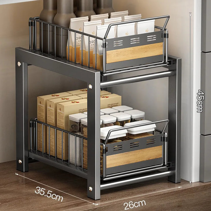 Suporte de armazenamento para pia de cozinha, suporte multifuncional, tigelas, pratos, itens de cozinha, acessórios, economizador de espaço, organizador de cozinha by Casa Perfeita