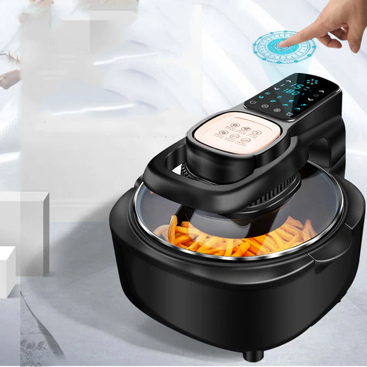 Fritadeira de ar doméstica multifuncional sem inteligência de óleo 6L Forno 220V 1100W LED Painel de toque Controle de temperatura Frittura de ar visual