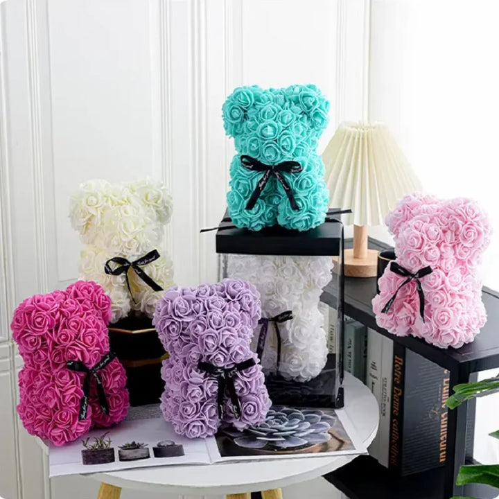 Urso Rosa Caixa Romântica Presente Dia Dos Namorados