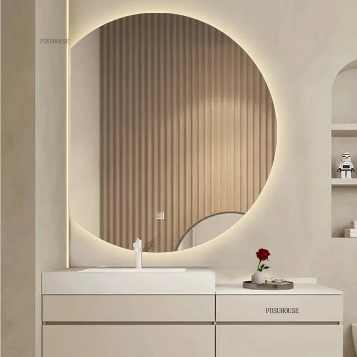 Nordic inteligente espelhos de banho bacia de lavagem de banheiro fixado na parede espelhos de banheiro anti-nevoeiro espelho de vestir hotel espelho decorativo by Casa Perfeita