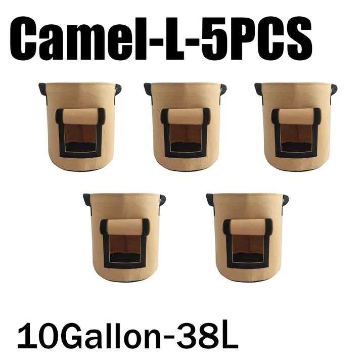 Planta de Feltro Crescer Sacos, Tecido não tecido, Garden Potato Pot, Estufa Vegetal Growing Bags, Hidratante, Ferramentas verticais, 3 estilos by Casa Perfeita