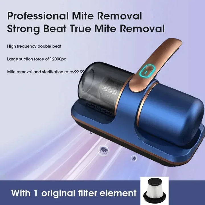 Aspirador Sem Fio 12kPa Ultravioleta Para Sofás E Colchões