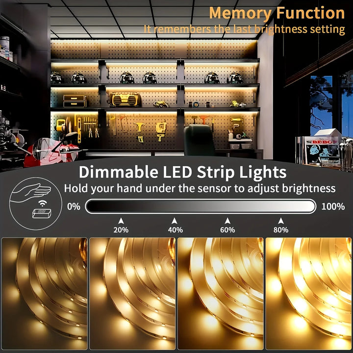 Luzes de tira led de varredura manual 1m 2m 3m 5m tira led com interruptor de sensor de movimento de varredura manual para cozinha escadas guarda-roupa