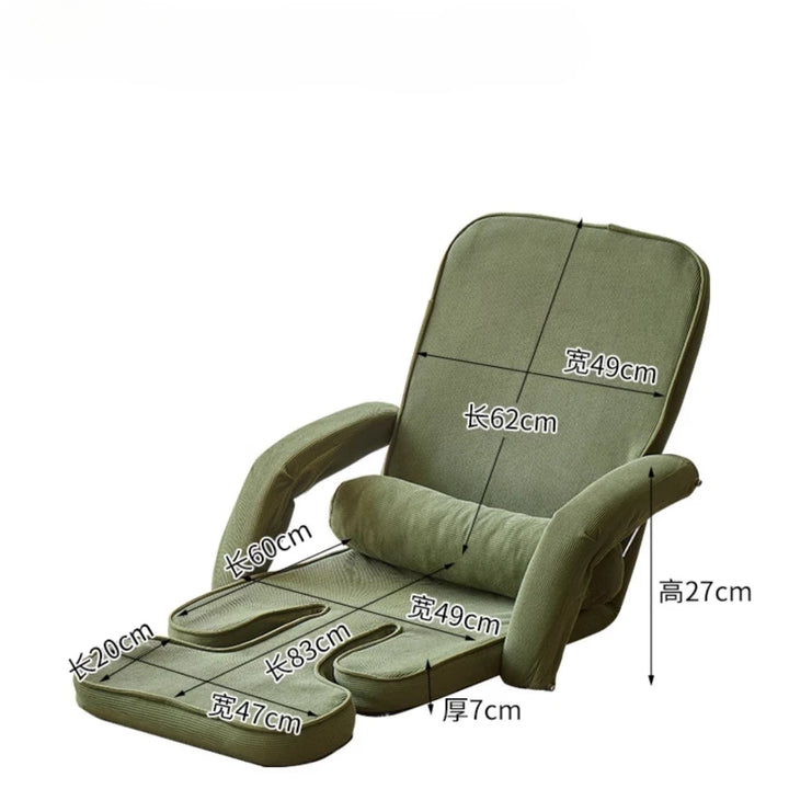 Tatami sofá ajustável dobrável cadeira de escritório preguiçoso multi-posição reclinável durável relaxamento lounge assento conversível sofá by Casa Perfeita