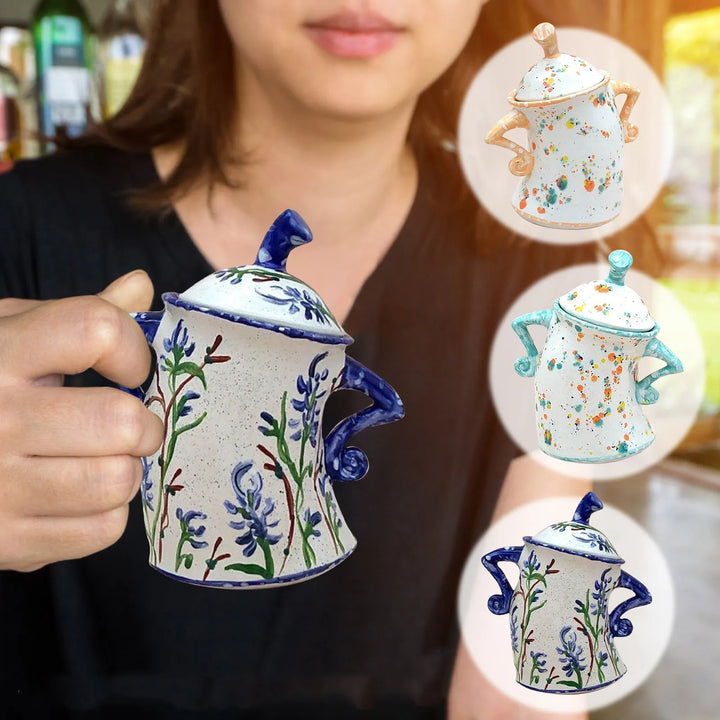 Recipiente Cerâmico Artesanal Elementos Chineses Exclusivos