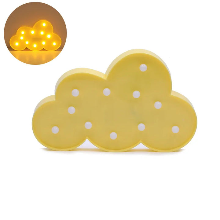 Nuvem led 3d dos desenhos animados luz da noite parede lâmpada do bebê brinquedos nordic decoração para casa das crianças ins adereços fotográficos presente de natal by Casa Perfeita