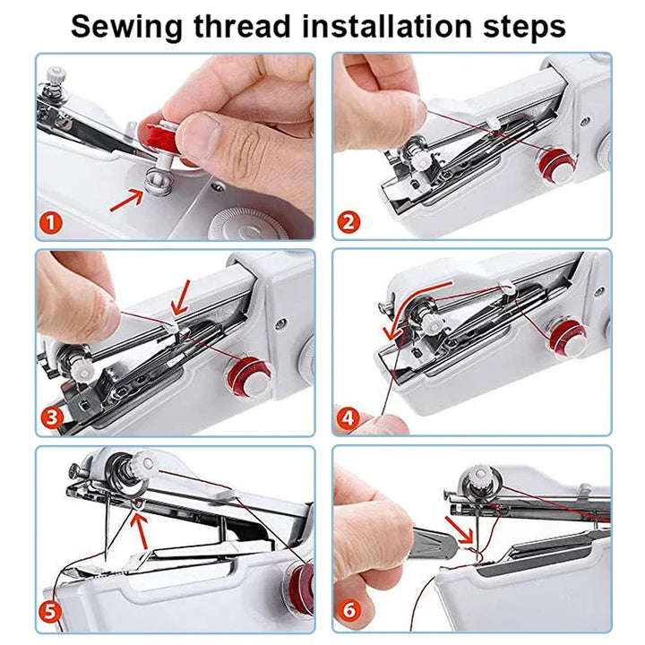 Mini Máquina de Costura Portátil Manual | Para Reparos Rápidos e DIY